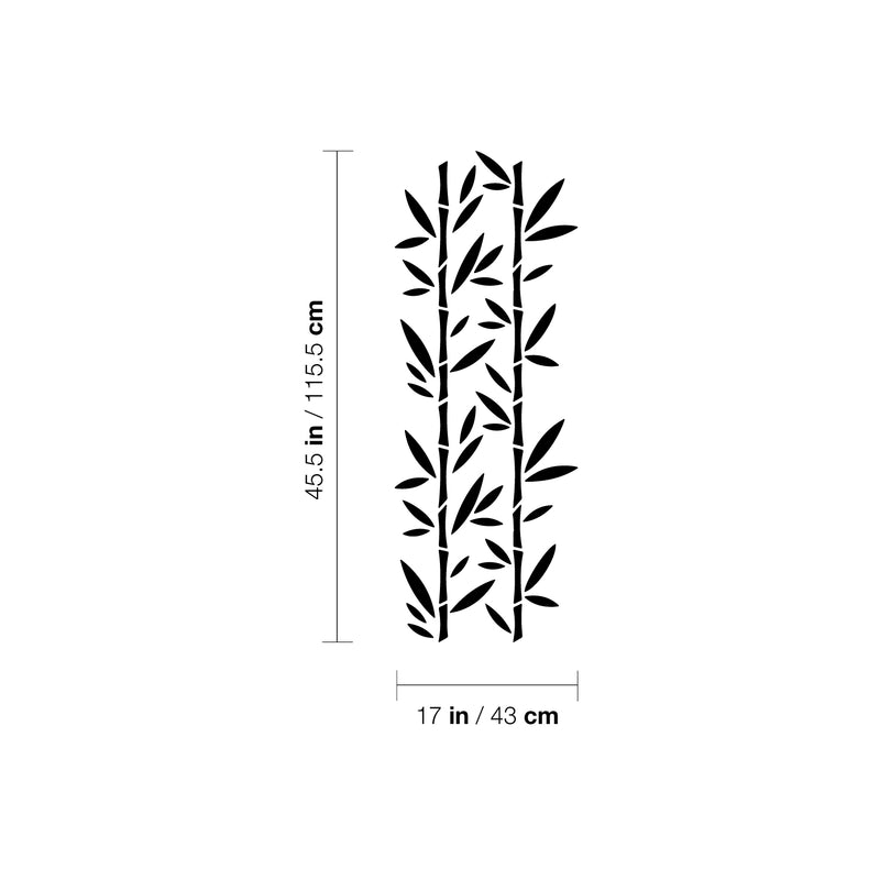 Vinyl Wall Art Decal - Bamboo Silhouette - 14. Trendy Inspirational Plant Design Sticker For Home Office Bedroom Living Room Indoor Garden Patio Decor 4