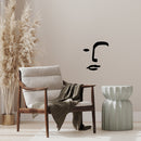 Vinyl Wall Art Decal - Abstract Face - 14. Modern Inspiring Minimalist Design Sticker For Home Bedroom Closet Living Room School Classroom Office Coffee Shop Decor 3