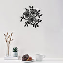 Vinyl Wall Art Decal - Line Flowers - 17" x 17" - Simple Roses Line Design Sticker For Home Bedroom Flower Store Office Living Room Minimal Flowers Decor 3