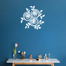 Vinyl Wall Art Decal - Line Flowers - 17" x 17" - Simple Roses Line Design Sticker For Home Bedroom Flower Store Office Living Room Minimal Flowers Decor 2