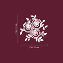 Vinyl Wall Art Decal - Line Flowers - 17" x 17" - Simple Roses Line Design Sticker For Home Bedroom Flower Store Office Living Room Minimal Flowers Decor 4
