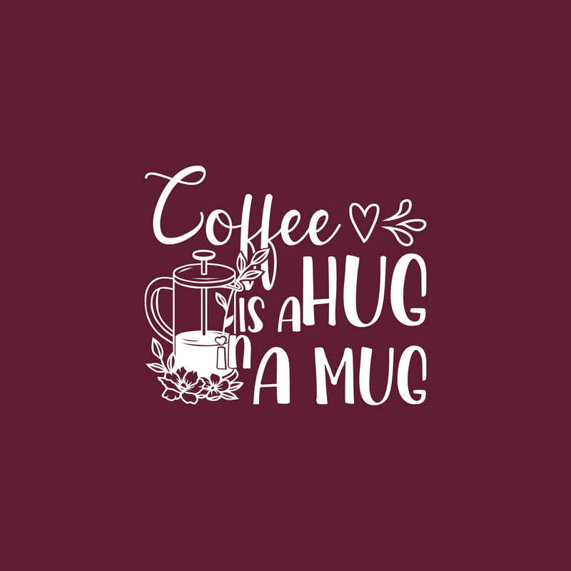 Vinyl Wall Art Decal - Coffee Is A Hug For Your Brain  - 17" x 20" - Modern Inspirational Caffeine Lovers Quote Sticker For Home Office Kitchen Coffee Shop Restaurant Decor 1