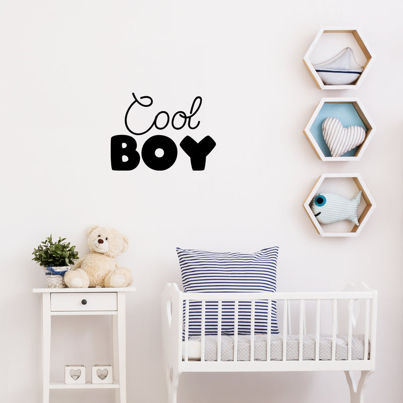 Vinyl Wall Art Decal - Cool Boy - 16.5" x 22.5" - Modern Inspirational Cute Quote Sticker For Children Bedroom Home Baby Nursery Daycare Kids Room Decor 3