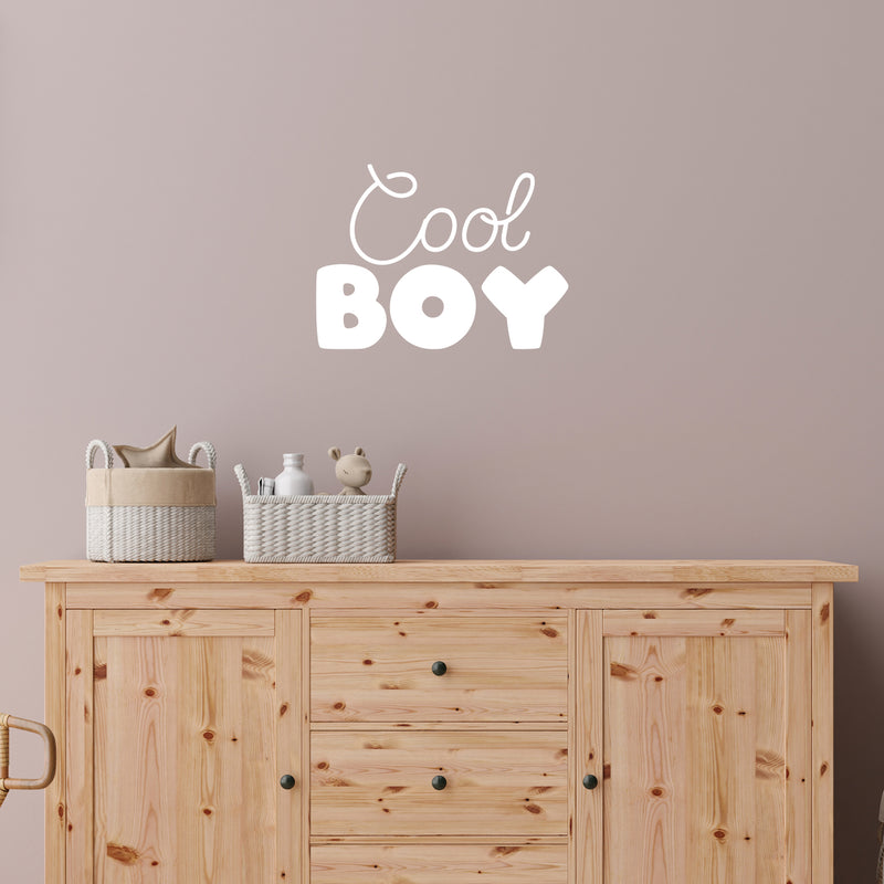 Vinyl Wall Art Decal - Cool Boy - 16.5" x 22.5" - Modern Inspirational Cute Quote Sticker For Children Bedroom Home Baby Nursery Daycare Kids Room Decor 2