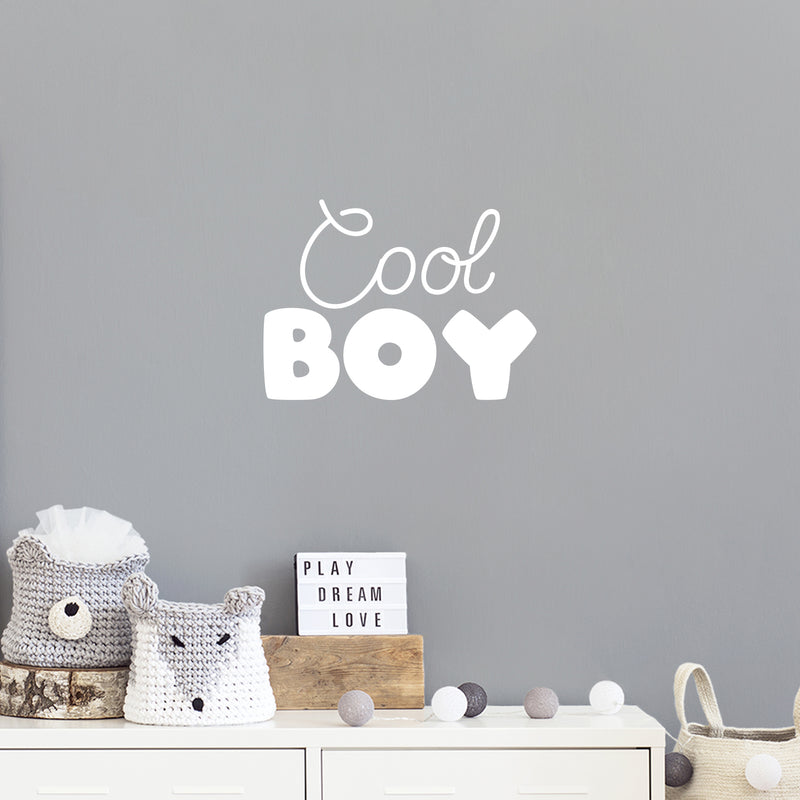 Vinyl Wall Art Decal - Cool Boy - 16.5" x 22.5" - Modern Inspirational Cute Quote Sticker For Children Bedroom Home Baby Nursery Daycare Kids Room Decor 3