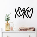 Vinyl Wall Art Decal - XOXO - 10" x 16" - Kisses & Hugs Modern Inspirational Quote Sticker For Couples Home Office Boyfriend Girlfriend Bedroom Valentine's Day Decor 2