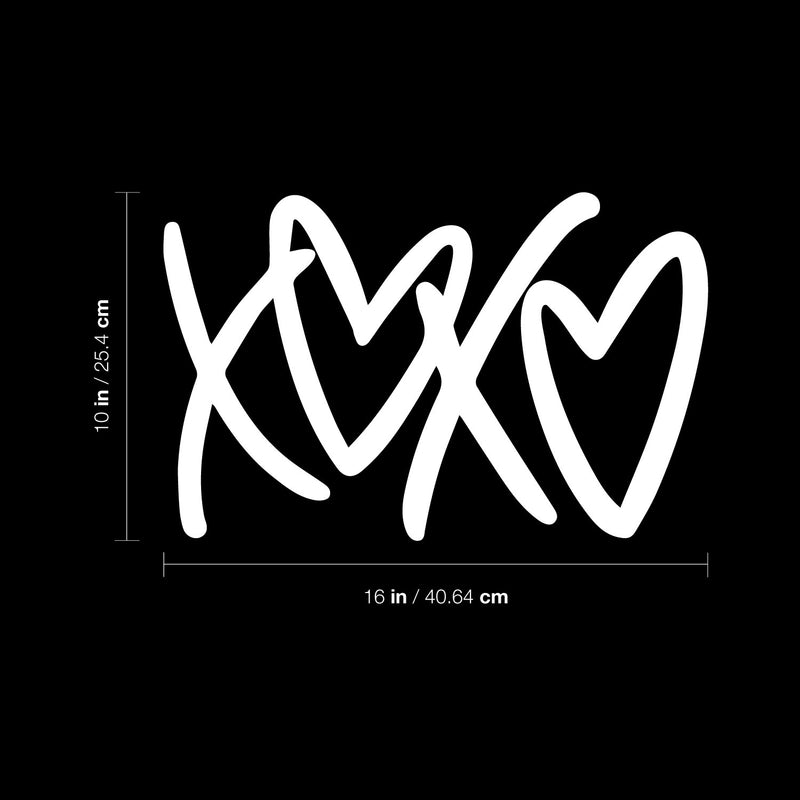 Vinyl Wall Art Decal - XOXO - 10" x 16" - Kisses & Hugs Modern Inspirational Quote Sticker For Couples Home Office Boyfriend Girlfriend Bedroom Valentine's Day Decor 4