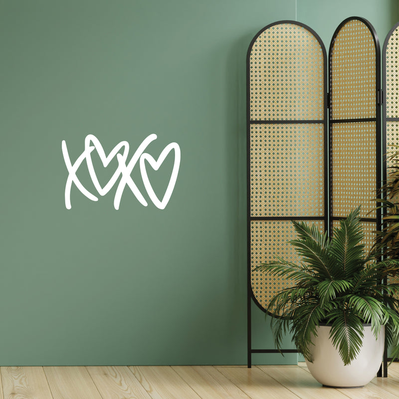 Vinyl Wall Art Decal - XOXO - 10" x 16" - Kisses & Hugs Modern Inspirational Quote Sticker For Couples Home Office Boyfriend Girlfriend Bedroom Valentine's Day Decor 3