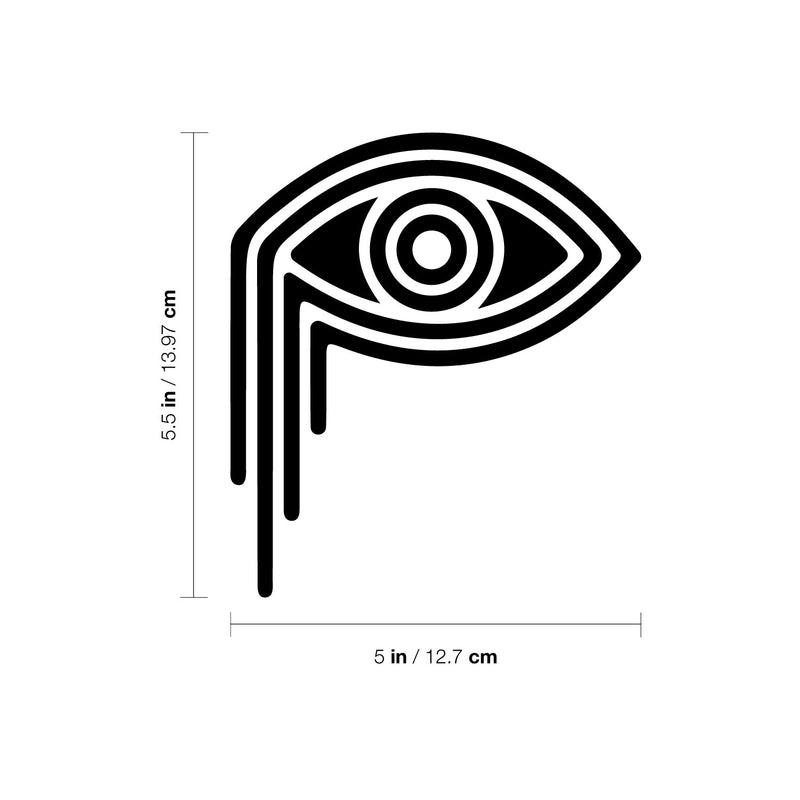 Vinyl Wall Art Decal - Line Eye - 5.- Modern Minimalist Design Sticker For Bedroom Mirror Make Up Notebooks Laptops Mugs Thermos Car Bumpers Windows Decor 4