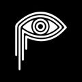 Vinyl Wall Art Decal - Line Eye - 5.5" x 5" - Modern Minimalist Design Sticker For Bedroom Mirror Make Up Notebooks Laptops Mugs Thermos Car Bumpers Windows Decor 1
