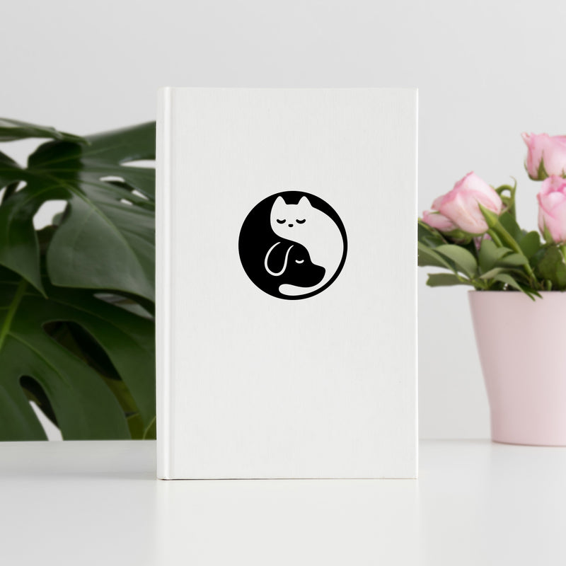 Vinyl Wall Art Decal - Yin Yang Cat And Dog - 4" x 4" - Modern Inspirational Cute Sticker For Home Vet Office Bedroom Living Room Pet Lovers Veterinary Decor 3