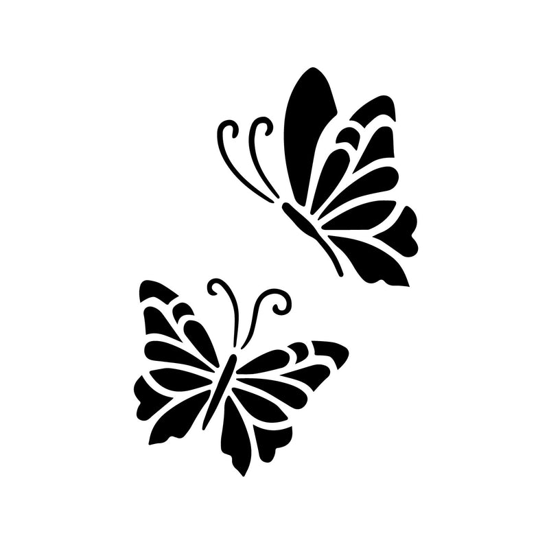 Vinyl Wall Art Decal - Simple Butterfly - Cute Minimal Animal Design Sticker For Girly Home Office Bedroom Boutique Beauty Salon Mirror Decor 1