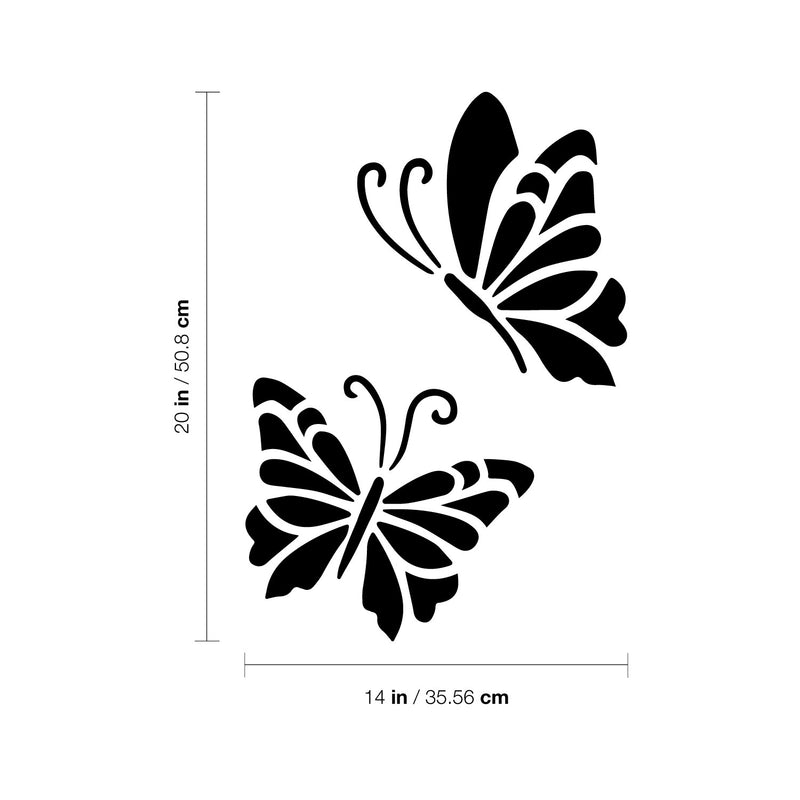 Vinyl Wall Art Decal - Simple Butterfly - 20" x 14" - Cute Minimal Animal Design Sticker For Girly Home Office Bedroom Boutique Beauty Salon Mirror Decor 3