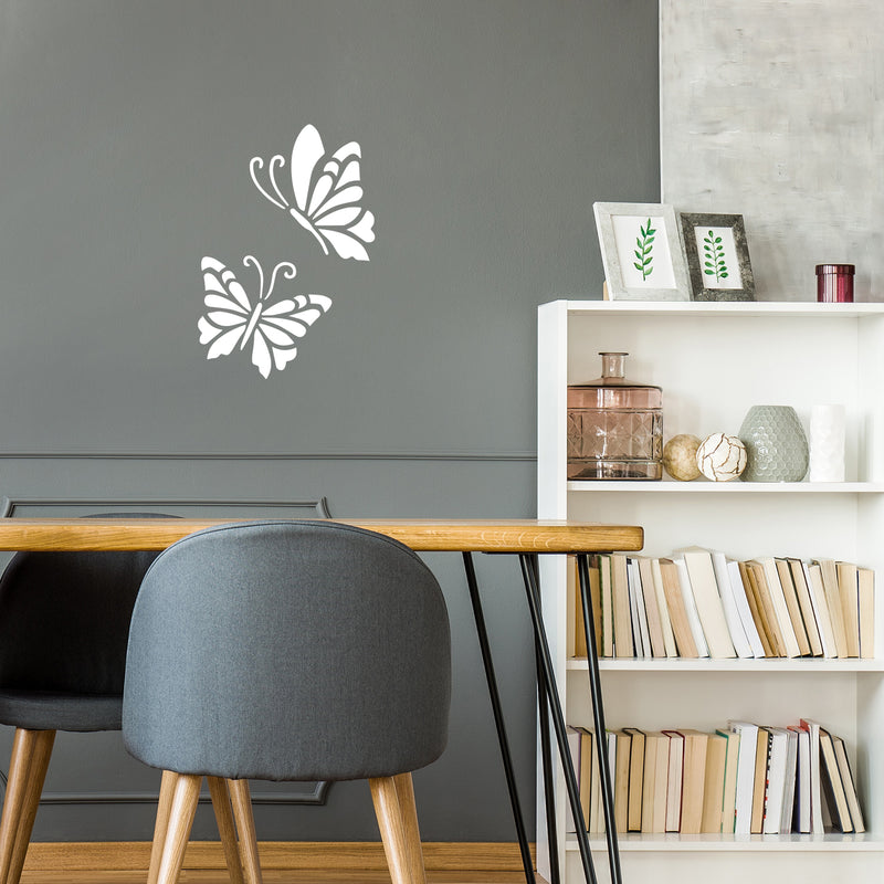 Vinyl Wall Art Decal - Simple Butterfly - 20" x 14" - Cute Minimal Animal Design Sticker For Girly Home Office Bedroom Boutique Beauty Salon Mirror Decor 2