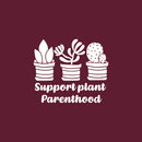 Vinyl Wall Art Decal - Support Plant Parenthood - 17" x 20" - Trendy Quote Minimal Plant Design Quote Sticker For Home Office Bedroom Living Room Indoor Garden Patio Decor 1