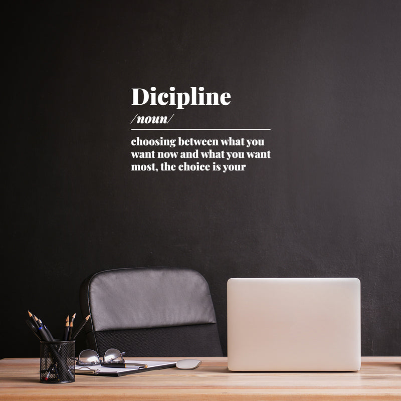 Vinyl Wall Art Decal - Discipline - 16. - Trendy Motivating Positive Lifestyle Quote Sticker For Bedroom Living Room Office School Coffee Shop Gym Fitness Decor 5