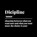 Vinyl Wall Art Decal - Discipline - 9" x 15" - Trendy Motivating Positive Lifestyle Quote Sticker For Bedroom Living Room Office School Classroom Coffee Shop Gym Fitness Decor 1