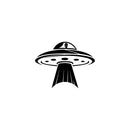 Vinyl Wall Art Decal - UFO - 3. - Modern Sci Fi Design Sticker For Bedroom Mirror Make Up Notebooks Laptops Mugs Thermos Car Bumpers Windows Decor 1