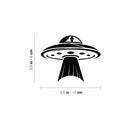 Vinyl Wall Art Decal - UFO - 3. - Modern Sci Fi Design Sticker For Bedroom Mirror Make Up Notebooks Laptops Mugs Thermos Car Bumpers Windows Decor 4