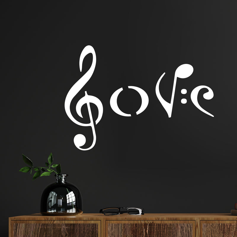Vinyl Wall Art Decal - Music Notes - 10" x 14" - Trendy Inspirational Good Vibes Quote Sticker For Music Lover Home Bedroom Living Room Playroom Office Switch Decor 2