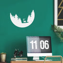 Vinyl Wall Art Decal - Forest Moon Shape - 16.5" x 22.5" - Modern Inspiring Good Vibes Cool Design Sticker For Travel Lovers Home Bedroom Living Room Office Coffee Shop Landscape Decor 2