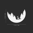 Vinyl Wall Art Decal - Forest Moon Shape - 16.5" x 22.5" - Modern Inspiring Good Vibes Cool Design Sticker For Travel Lovers Home Bedroom Living Room Office Coffee Shop Landscape Decor 4