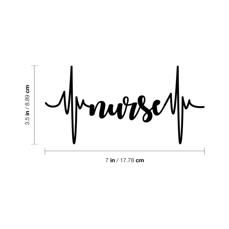 Vinyl Wall Art Decal - Pulse Nurse - 3.- Inspirational Motivational Quote Heart Design Sticker For Home Office Laptop Mugs Thermos Notebook Bumper Sticker Decor 3