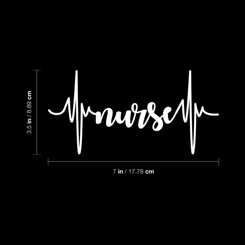 Vinyl Wall Art Decal - Pulse Nurse - 3.5" x 7" - Inspirational Motivational Quote Heart Design Sticker For Home Office Laptop Mugs Thermos Notebook Bumper Sticker Decor 4