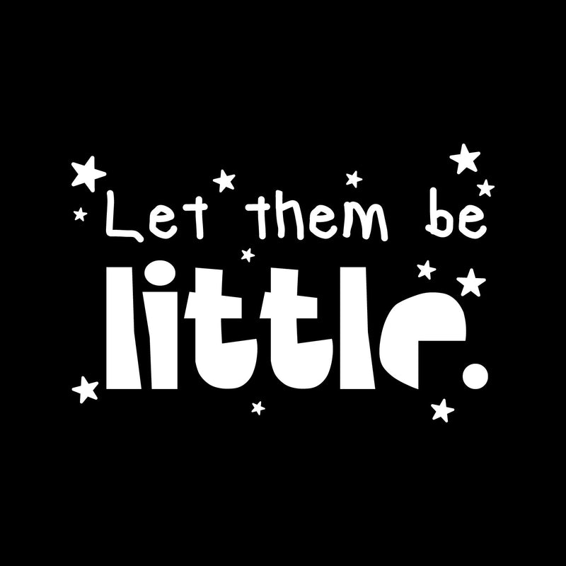 Vinyl Wall Art Decal - Let Them Be Little - 8" x 12" - Trendy Inspirational Quote Cute Stars Design Sticker For Children Bedroom Home Baby Nursery Daycare Stars Kids Room Decor 1