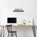 Vinyl Wall Art Decal - Priorities Over Conveniences - 8. Trendy Motivational Positive Self Esteem Quote Sticker For Home Bedroom School Classroom Office Goals Decor 2