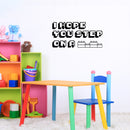 Vinyl Wall Art Decal - I Hope You Step On A Lego - Trendy Lovely Funny Inspiring Quote Sticker For Home Toddlers Room Playroom Daycare Playground Classroom Living Room Decor 2