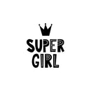 Vinyl Wall Art Decal - Super Girl - 20" x 17" - Modern Inspirational Cute Lovely Good Vibes Girly Quote Crow Design Sticker For Children Bedroom Home Baby Window Decor 1