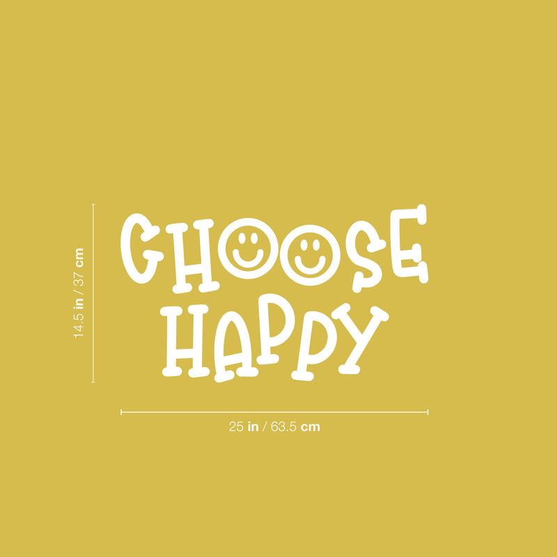 Vinyl Wall Art Decal - Choose Happy - 14.5" x 25" - Modern Inspirational Cute Quote Sticker For Children Bedroom Home Baby Nursery Daycare Kids Room Decor 4