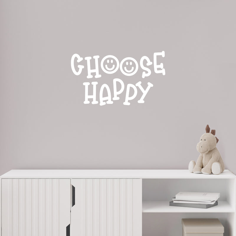 Vinyl Wall Art Decal - Choose Happy - 14.5" x 25" - Modern Inspirational Cute Quote Sticker For Children Bedroom Home Baby Nursery Daycare Kids Room Decor 3