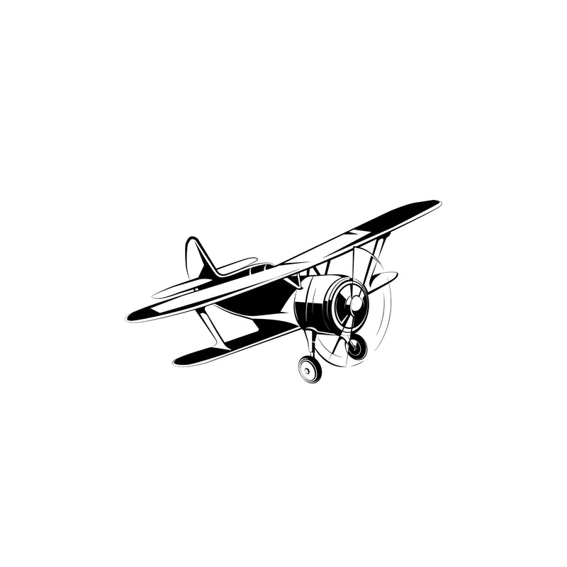 Vinyl Wall Art Decal - Aero Plane - 16.5" x 28.5" - Modern Inspiring Lovely Planes Deigns Sticker For Home Boys Room Toddlers Bedroom Nursery Playroom Kindergarten Daycare Fun Decor 1