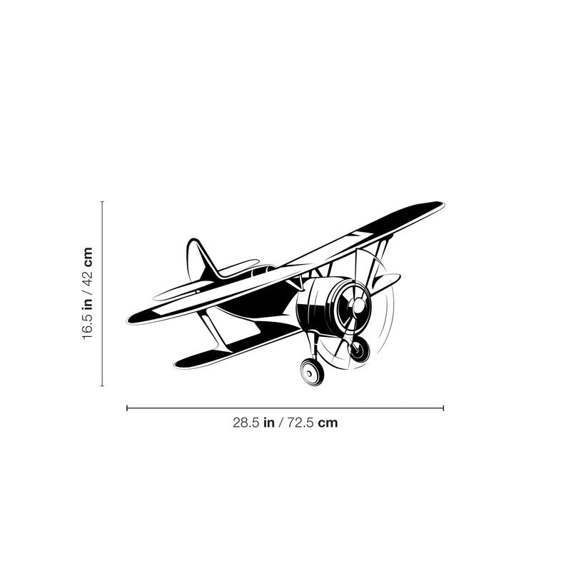 Vinyl Wall Art Decal - Aero Plane - 16.5" x 28.5" - Modern Inspiring Lovely Planes Deigns Sticker For Home Boys Room Toddlers Bedroom Nursery Playroom Kindergarten Daycare Fun Decor 4