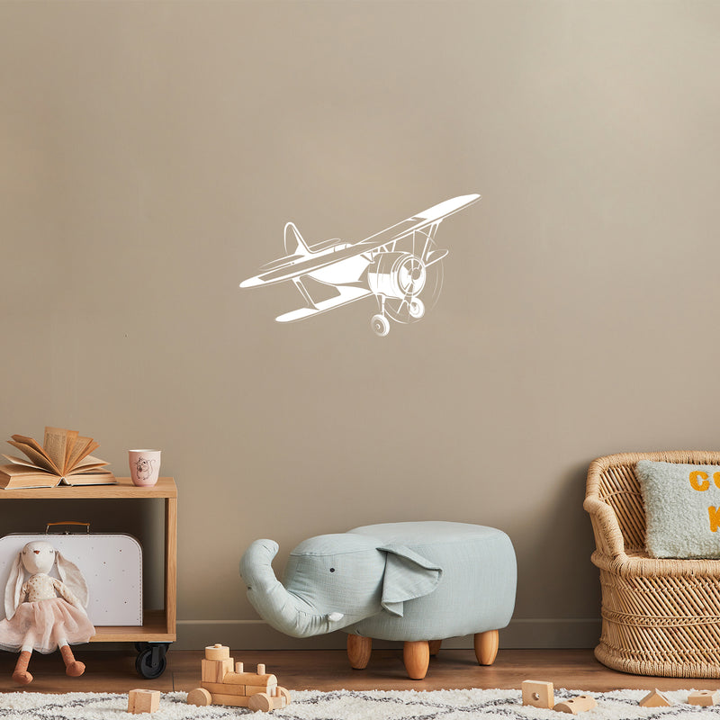 Vinyl Wall Art Decal - Aero Plane - 16.5" x 28.5" - Modern Inspiring Lovely Planes Deigns Sticker For Home Boys Room Toddlers Bedroom Nursery Playroom Kindergarten Daycare Fun Decor 3