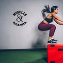 Vinyl Wall Art Decal - Muscles And Mascara - 20" x 17" - Trendy Inspirational Power Feminine Quote Sticker For Workout Room Yoga CrossFit Center Gym Fitness Lifestyle Decor 3