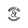 Vinyl Wall Art Decal - Muscles And Mascara - Trendy Inspirational Power Feminine Quote Sticker For Workout Room Yoga CrossFit Center Gym Fitness Lifestyle Decor 1