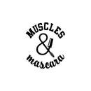 Vinyl Wall Art Decal - Muscles And Mascara - Trendy Inspirational Power Feminine Quote Sticker For Workout Room Yoga CrossFit Center Gym Fitness Lifestyle Decor 1