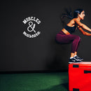 Vinyl Wall Art Decal - Muscles And Mascara - 20" x 17" - Trendy Inspirational Power Feminine Quote Sticker For Workout Room Yoga CrossFit Center Gym Fitness Lifestyle Decor 2