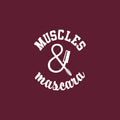 Vinyl Wall Art Decal - Muscles And Mascara - 20" x 17" - Trendy Inspirational Power Feminine Quote Sticker For Workout Room Yoga CrossFit Center Gym Fitness Lifestyle Decor 1