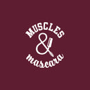 Vinyl Wall Art Decal - Muscles And Mascara - 20" x 17" - Trendy Inspirational Power Feminine Quote Sticker For Workout Room Yoga CrossFit Center Gym Fitness Lifestyle Decor 1