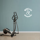 Vinyl Wall Art Decal - Muscles And Mascara - 20" x 17" - Trendy Inspirational Power Feminine Quote Sticker For Workout Room Yoga CrossFit Center Gym Fitness Lifestyle Decor 3
