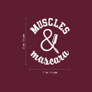 Vinyl Wall Art Decal - Muscles And Mascara - 20" x 17" - Trendy Inspirational Power Feminine Quote Sticker For Workout Room Yoga CrossFit Center Gym Fitness Lifestyle Decor 4