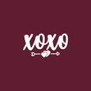 Vinyl Wall Art Decal - XOXO - 3" x 6" - Trendy Kisses & Hugs Quote Heart Design Sticker For Bedroom Mirror Notebooks Laptops Mugs Thermos Cars Bumper Valentine's Day Decor 1