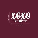 Vinyl Wall Art Decal - XOXO - 3" x 6" - Trendy Kisses & Hugs Quote Heart Design Sticker For Bedroom Mirror Notebooks Laptops Mugs Thermos Cars Bumper Valentine's Day Decor 4