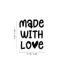 Vinyl Wall Art Decal - Made With Love - 20" x 16.5" - Modern Lovely Inspirational Quote Sticker For Home Bedroom Family Living Room Playroom Kids Room Kindergarten Decor 4