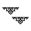 Vinyl Wall Art Decal - Shelf Design - 14" x 6" Each - Minimal Wall Shelves Shapes Classic Sticker For Home Bedroom Dining Room Store Office Living Room Decor 1