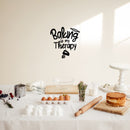 Vinyl Wall Art Decal - Baking Is My Therapy - Trendy Funny Quote Electric Mixer Design Sticker For Home Kitchen Office Restaurant Storefront Decor 3